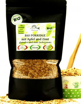 Bio Porridge mit Apfel und Zimt glutenfrei 370g (DE-ÖKO-037)
